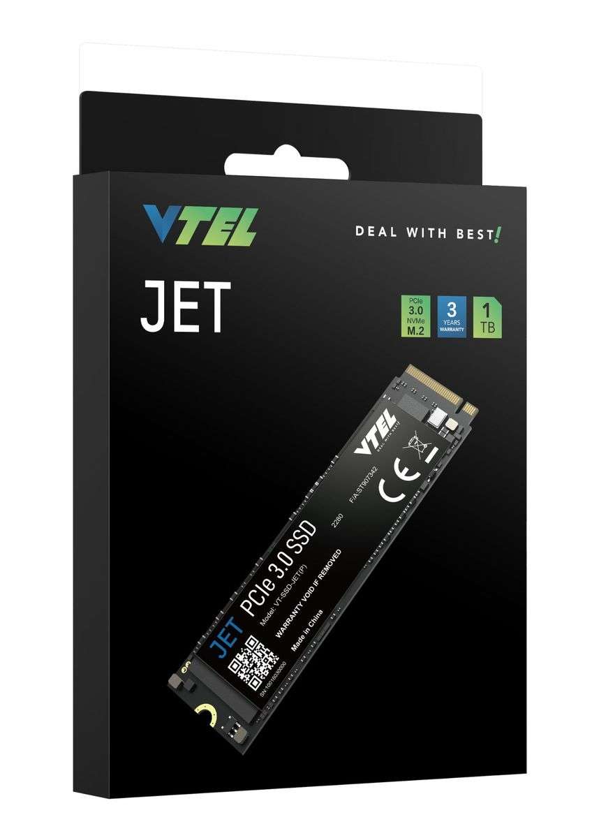 VTEL JET PCIe3.0 NVMe M.2 1TB Internal Solid State Drive (SSD)