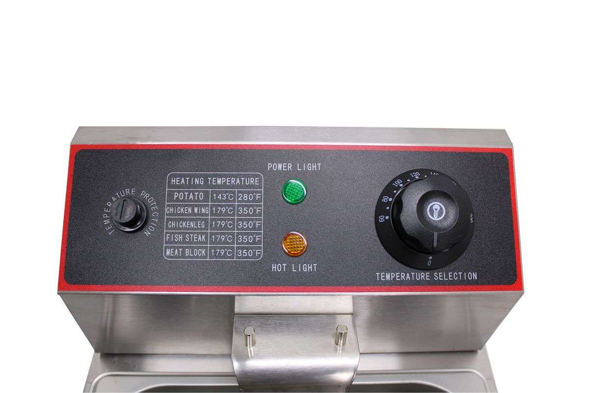 6 Liter 2500W Single Tank Stainless Steel Deep Fryer (PLEASE READ DESCRIPTION)
