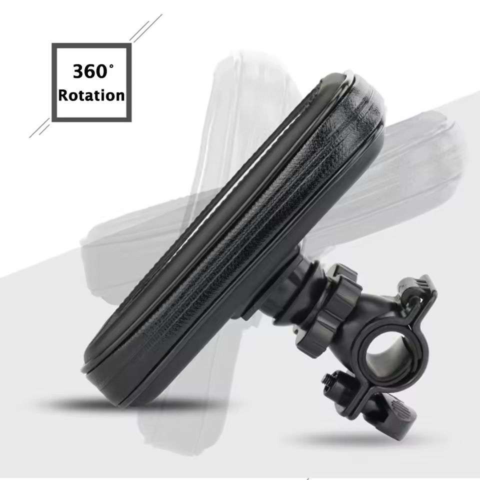 Waterproof Motorcycle Phone Holder- Universal Bike Mount with 360 Rotation