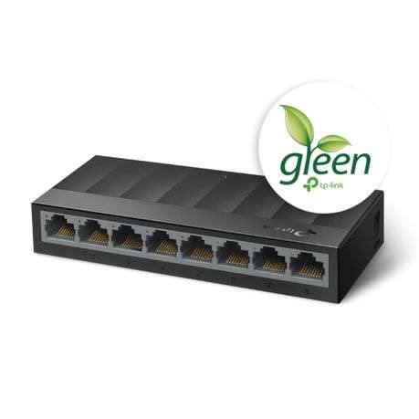 Tp-Link - LS1008G 8-Port 10/100/1000Mbps Desktop Switch | Quiet FanlessDesign - Tp-Link - LS1008G...