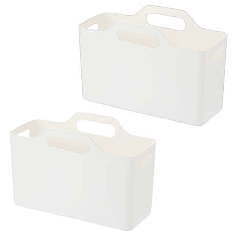 Handled Storage Baskets for Home Organisation 2 Piece Set