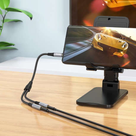 HOCO UPA21 3.5mm Headphone Splitter | 1 Male to 2 Female AUX Adapter | Share Audio