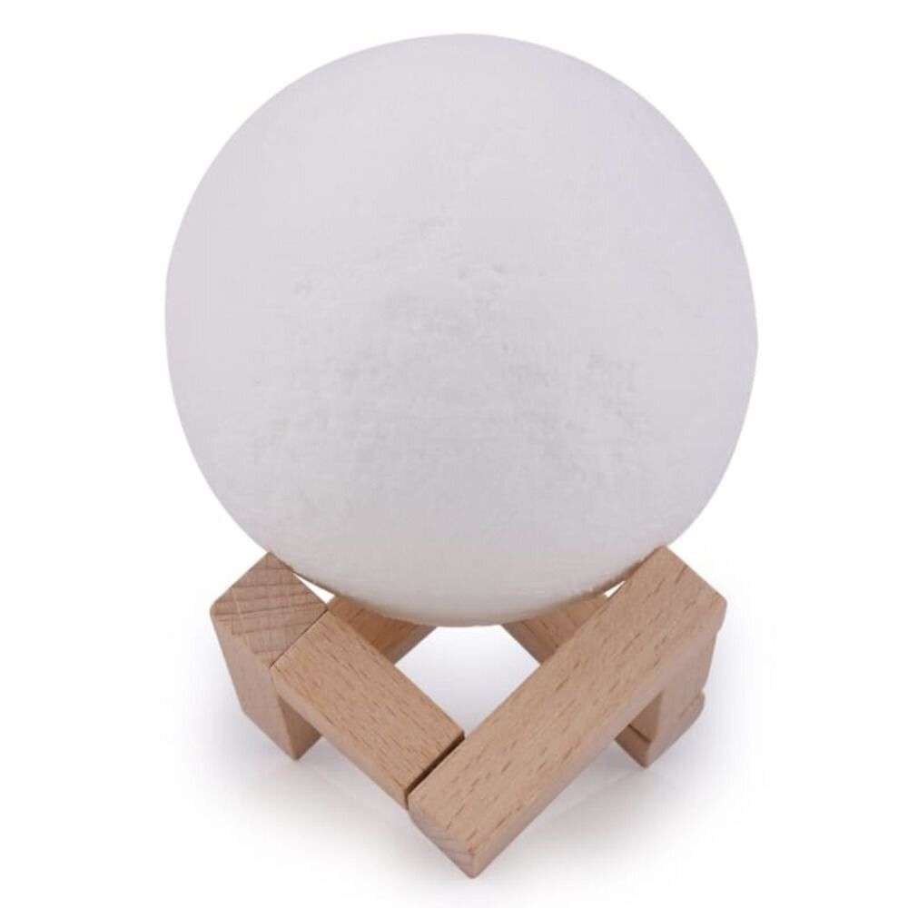 Round Night Light Moon Shaped Humidifier Table Desk Lamp