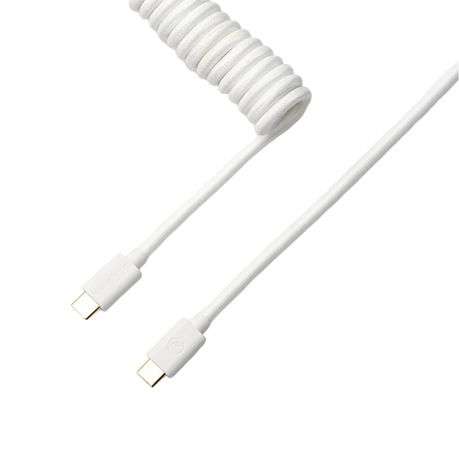 Keychron - Coiled Aviator White Cable - Keychron - Coiled Aviator White Cable