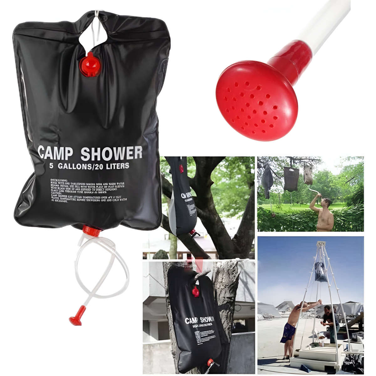 20L Solar Shower Bag - Heats up to 50 Degrees !!