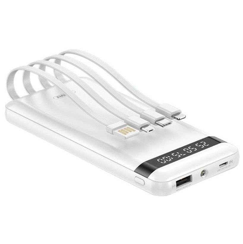 20000mah power bank fast charging - built in cables