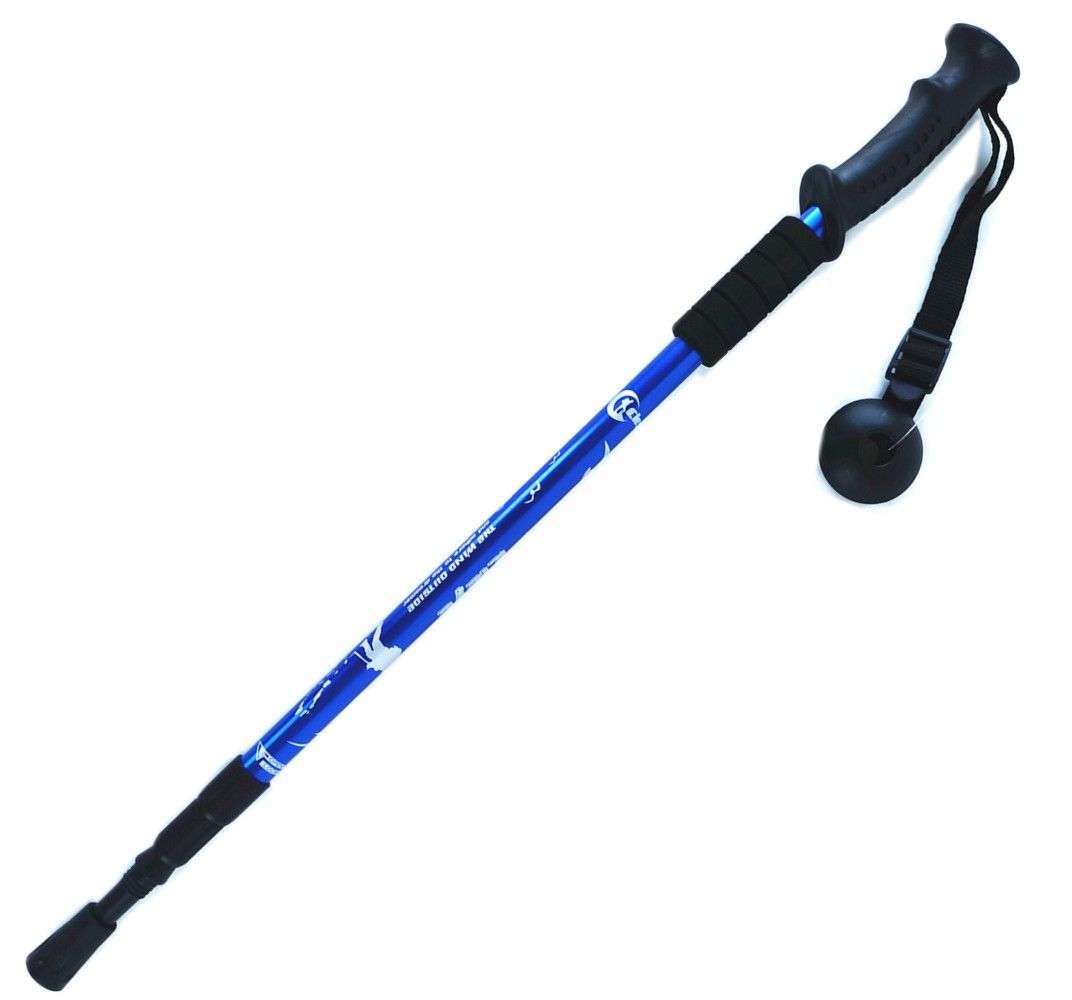 Hiking Stick Trekking Pole Ultra Light Aluminium Extendable - Blue