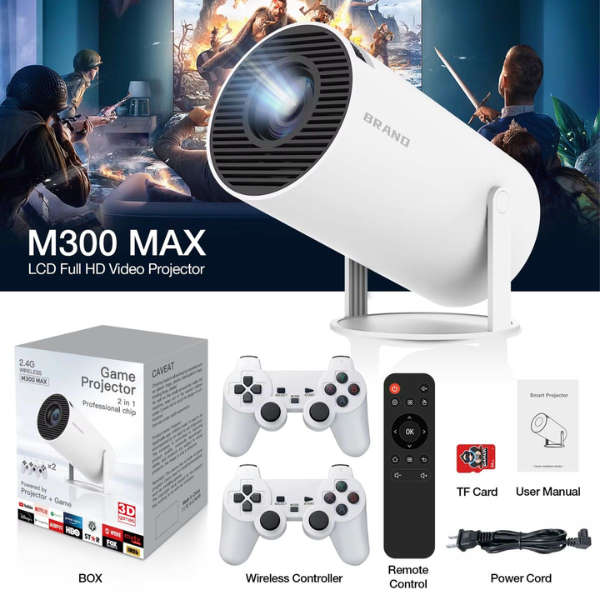 2.4G Wireless Game Projector Fully Wireless -LCD 4k Projector