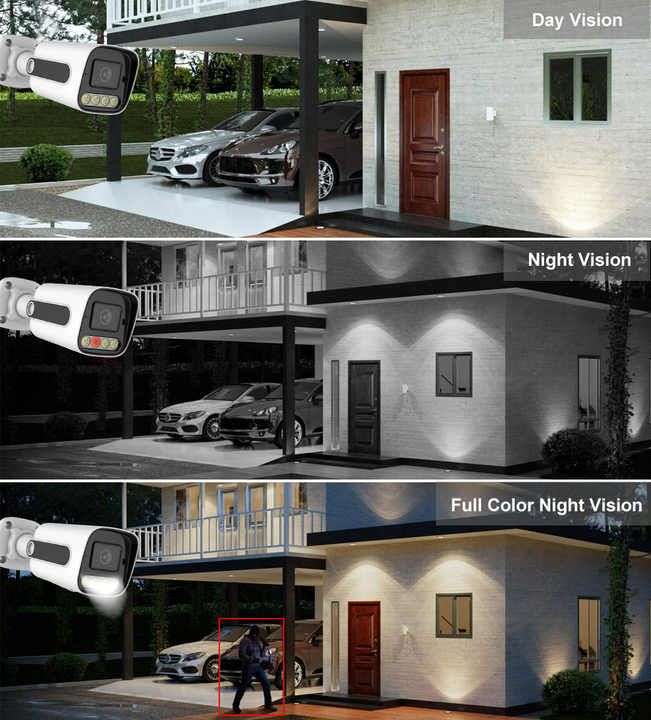 4K 4MP CCTV Kit - 4 Channel DVR Full Color Night Vision Outdoor Cameras