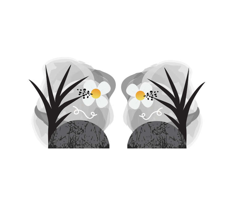 Abstract Floral Wall Vinyl Sticker - Peel and Stick