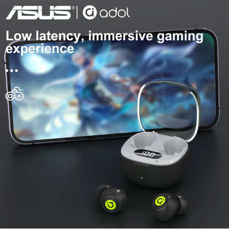 ASUS - AS101 - Semi-In-Ear Noise Cancelling Earbuds With Mic - Black