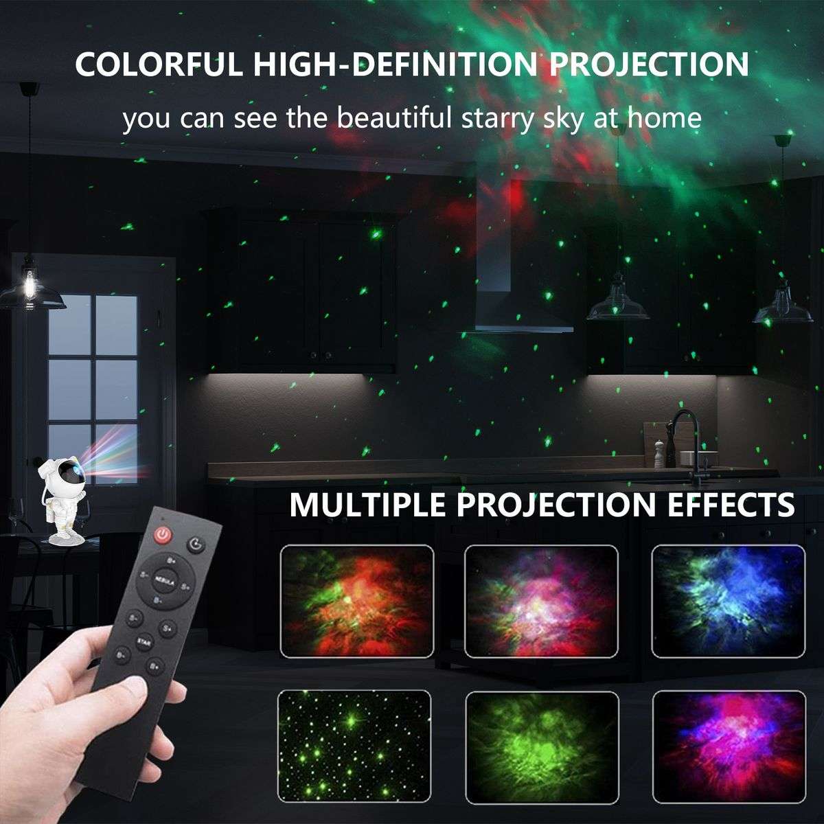 Astronaut Galaxy Sky Night Light Starry Projector with Remote Control