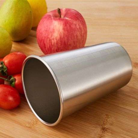 4 Pack Stainless Steel Travel Cup Set with Carry Pouch 180ml