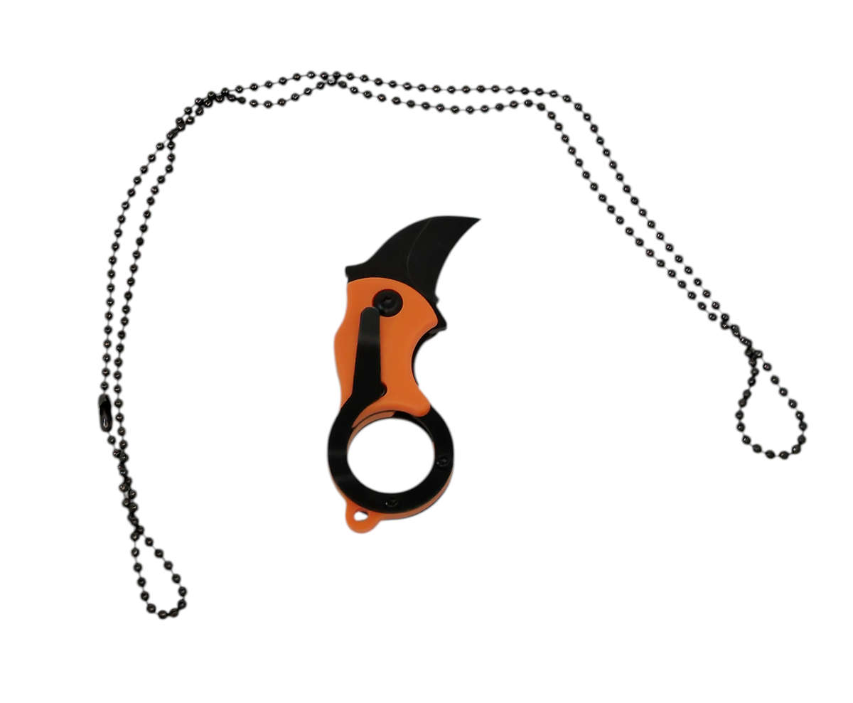 Mini Compact Karambit Neck Knife with Ball Chain