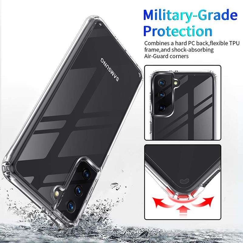 Samsung Galaxy S21+Clear Shock Resistant Armor Cover Body Protection Case S21 Plus