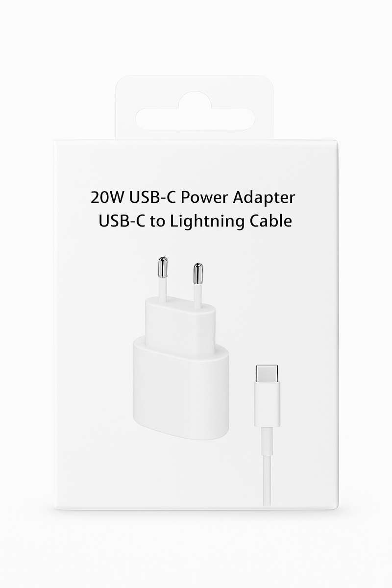 20 watts fast charger for iphone with USB-C to Lightning Cable