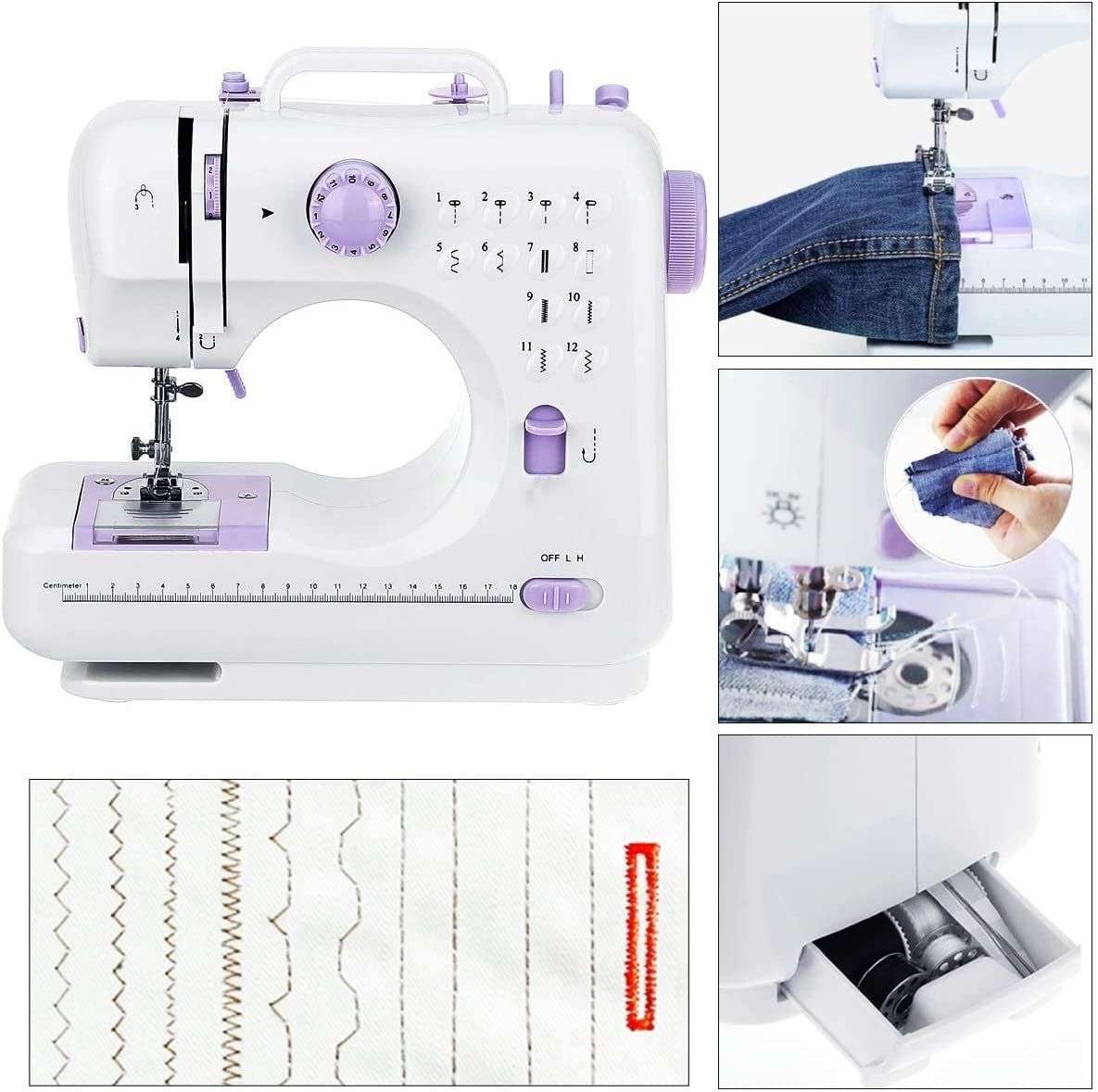 Portable Sewing Machine,12 Stitches 2 Speed Heavy Duty Sew Machine
