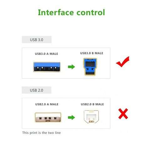 Ugreen - 10372 USB3.0 to USB-B Printer 2m Cable-BK - Ugreen - 10372 USB3.0 to USB-B Printer 2m Ca...