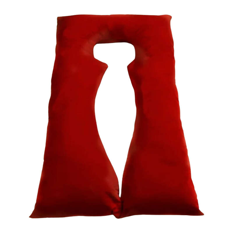 U-Shaped Full Body Pregnancy Pillow - maroon