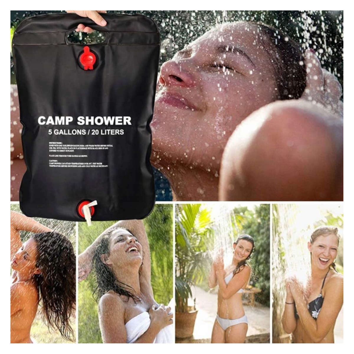 20L Solar Shower Bag - Heats up to 50 Degrees !!