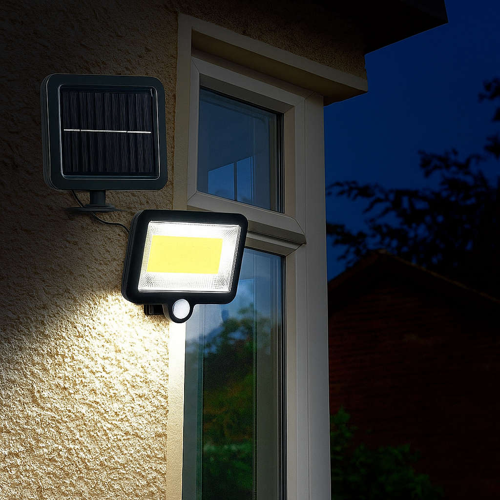 Solar-Powered Floodlight - High Lumen, Easy Install