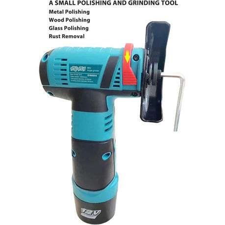 Al&Afa 3" 12V Rechargeable Angle Grinder With 2 Batteries, 2 Discs & Case