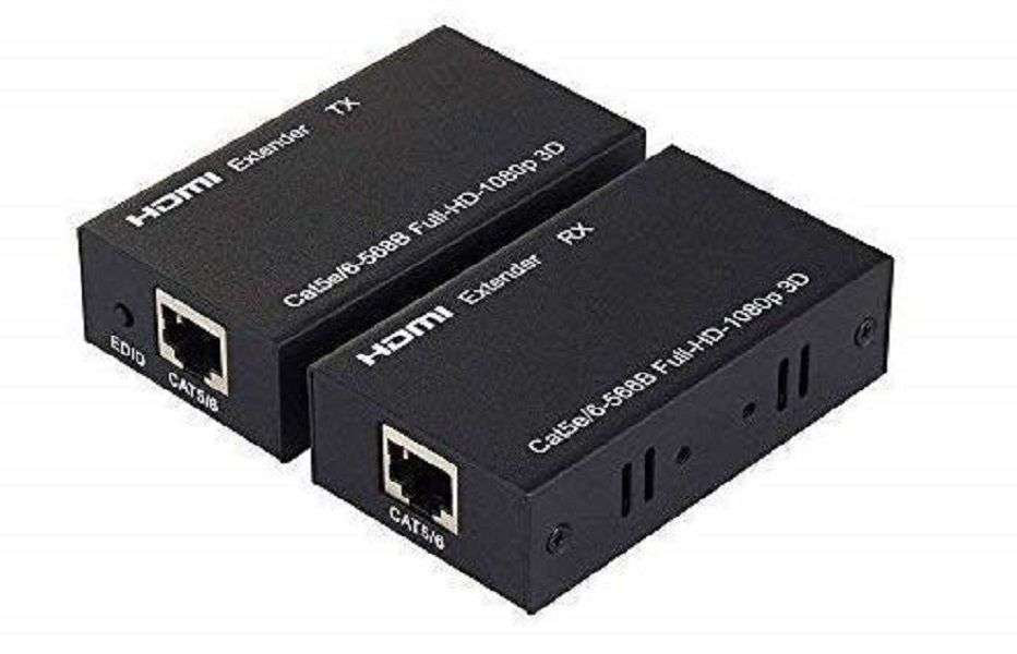 60M HDMI Extender Over Single CAT5e/6 1080P 3D w/ Transmitter & Receiver