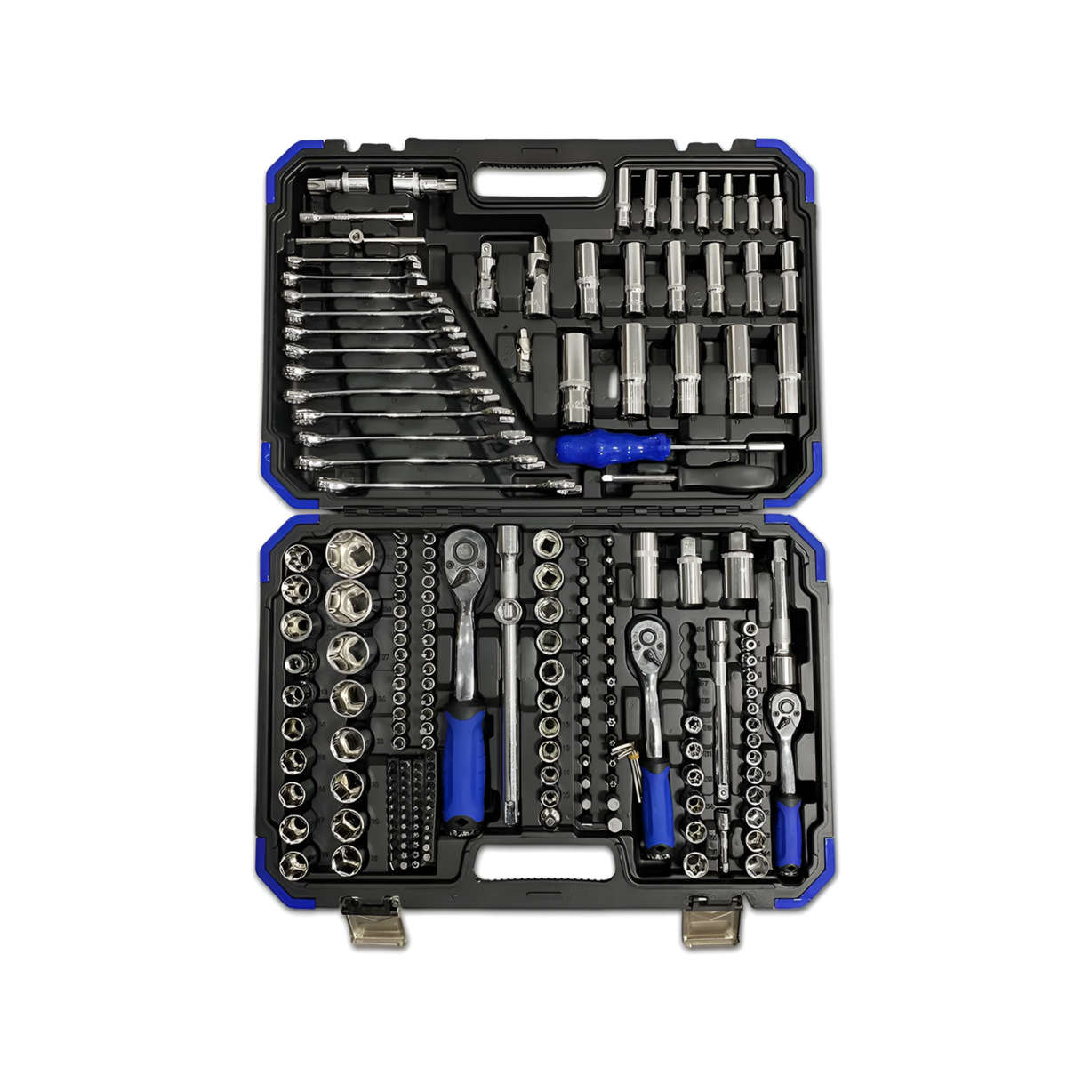 216pc CRV 24-tooth Ratchet Ordinary Neutral Color Hand Tool Socket Set
