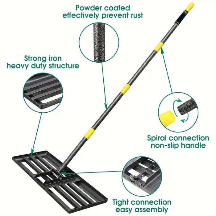 Industrial Adjustable Steel Lawn Leveller 76.2cm x 25.4cm