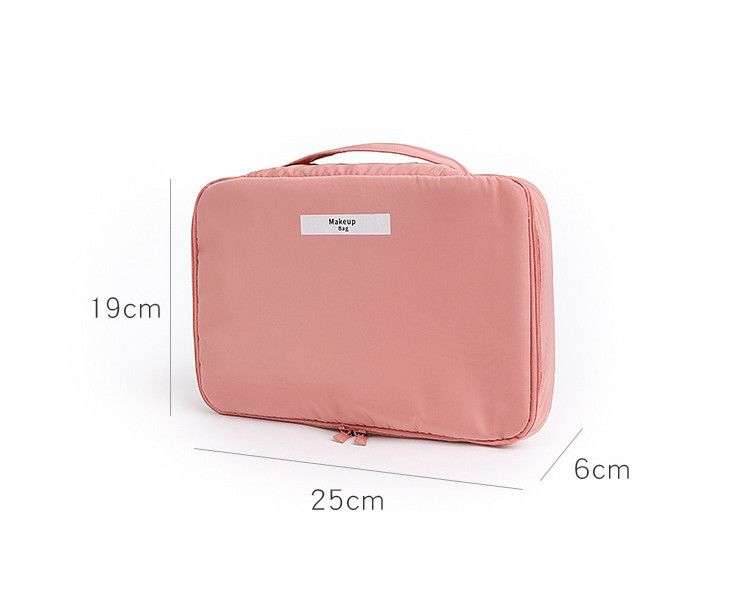 Olive Tree - Pink Travel Makeup Bag Cosmetic Organiser with Removable Pouch