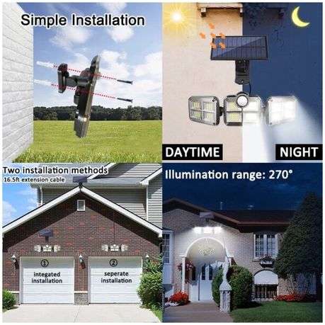Maxx Solar Powered Human Motion Sensor LED Light Lamp with Remote Control