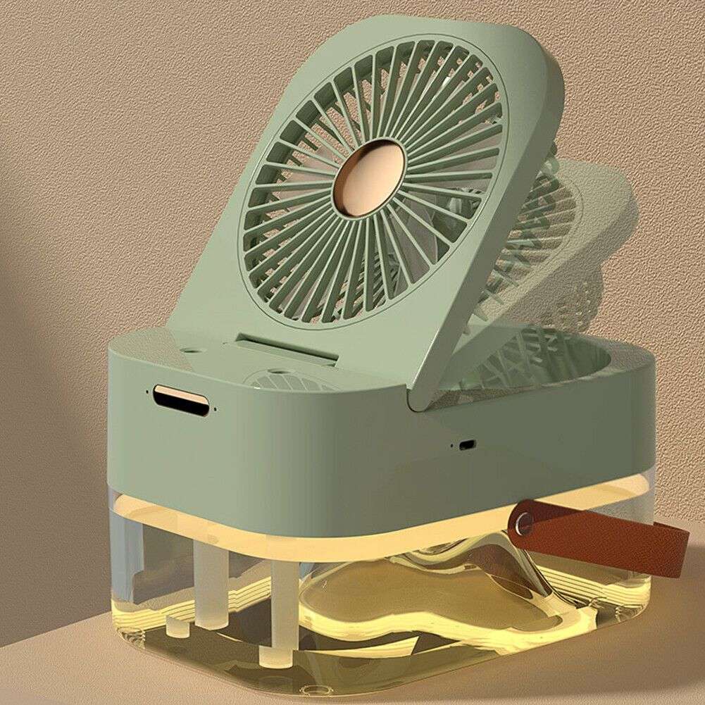 Dual spray humidifying fan