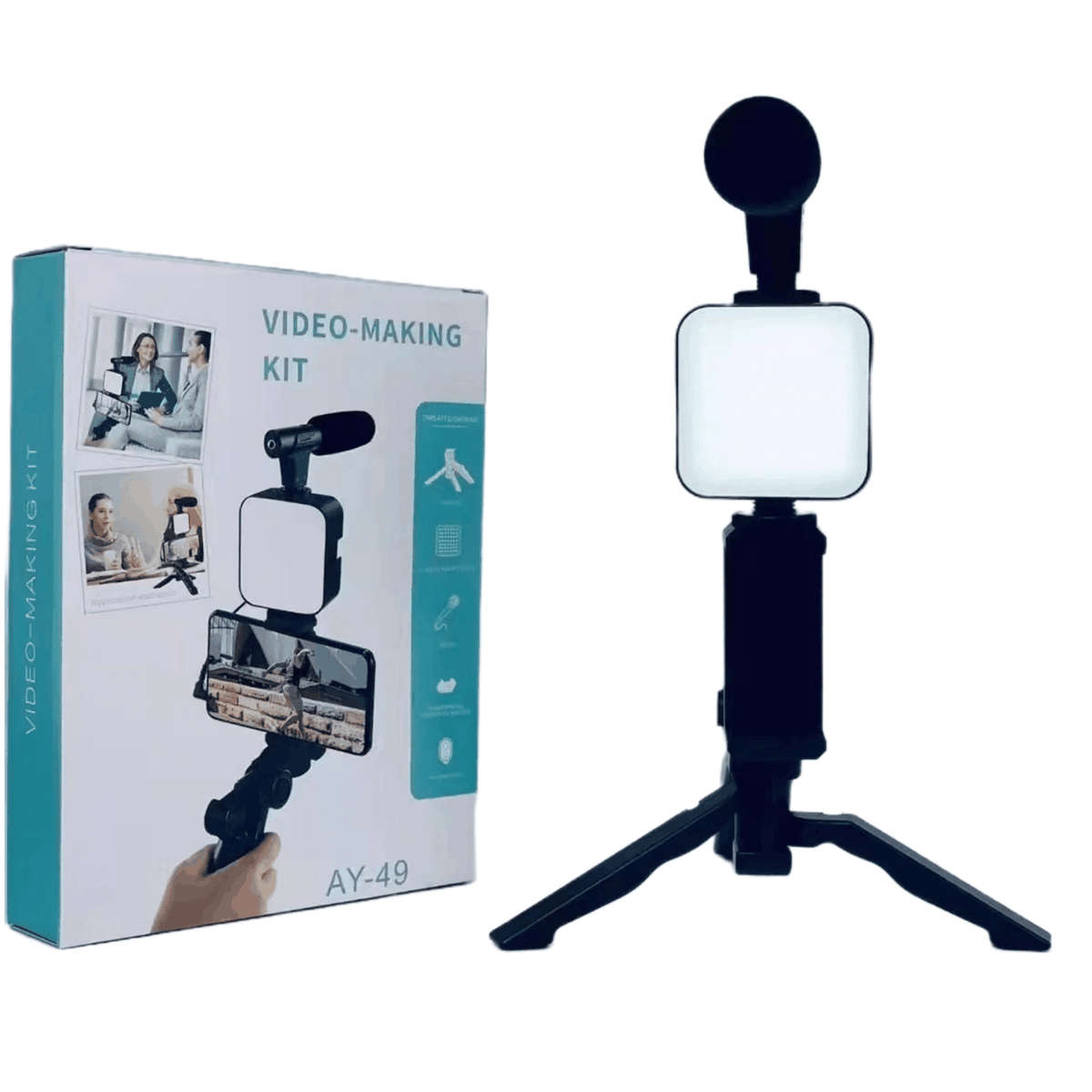 Portable Cellphone Video Manufacturing Kit with Microphone