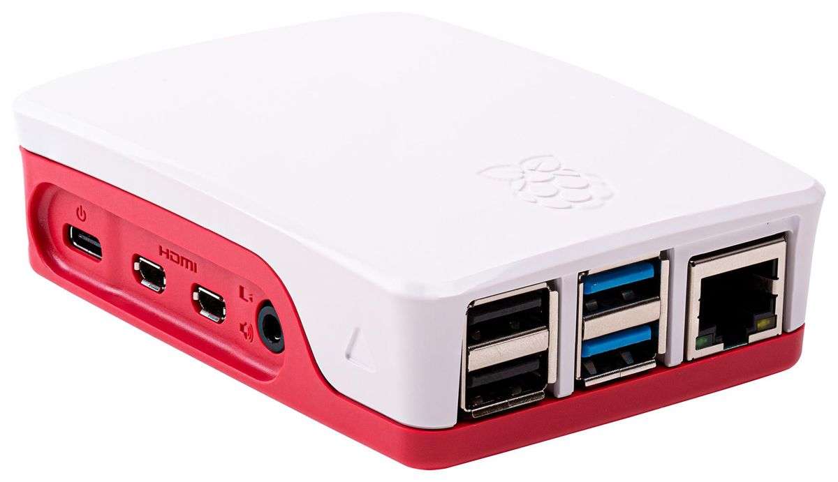 Raspberry Pi (PI4B_CASE_RED/WHITE) Raspberry Pi 4 Model B Official Case