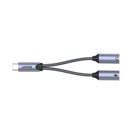 Unitek - Type-C Splitter (2-in-1 Type-C Headset & Charge Adapter) - Unitek - Type-C Splitter (2-i...