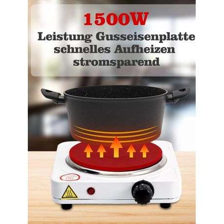 1500W Single Electric hotplate 18cm