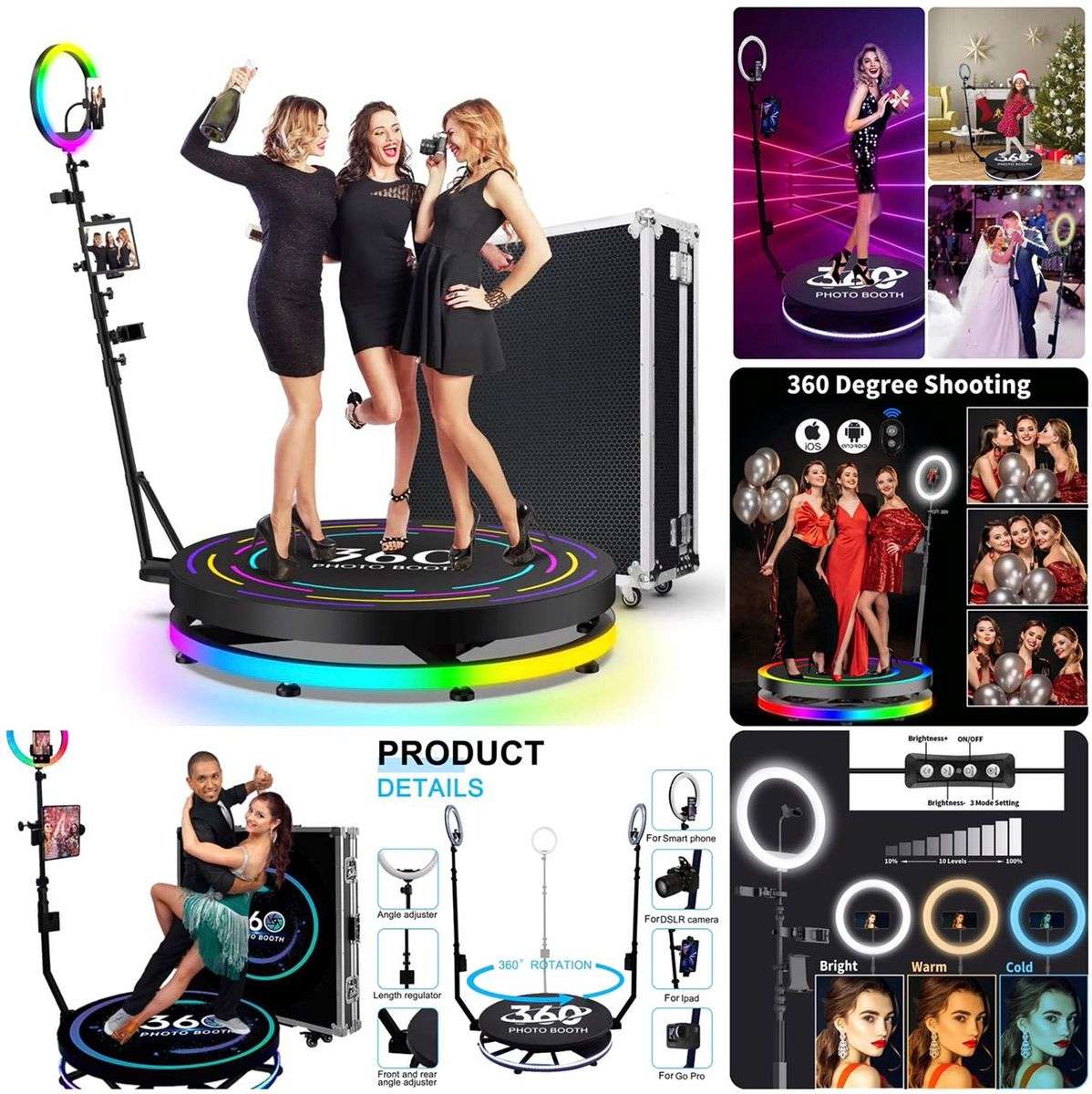 360 Photo Booth Machine with Remote Control- (68 cm)