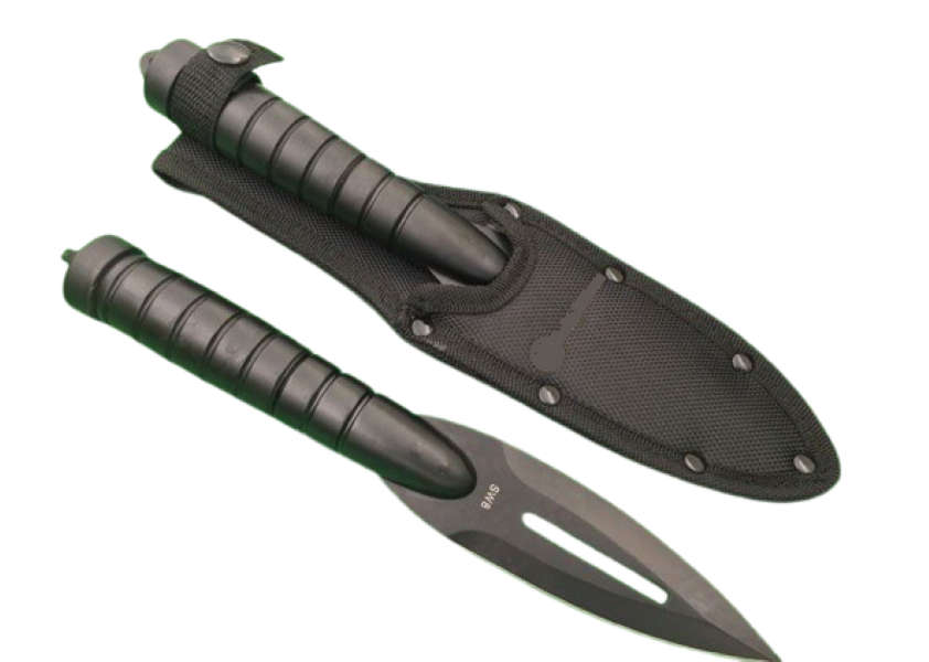SW8 Spear Fixed Blade Knife Black