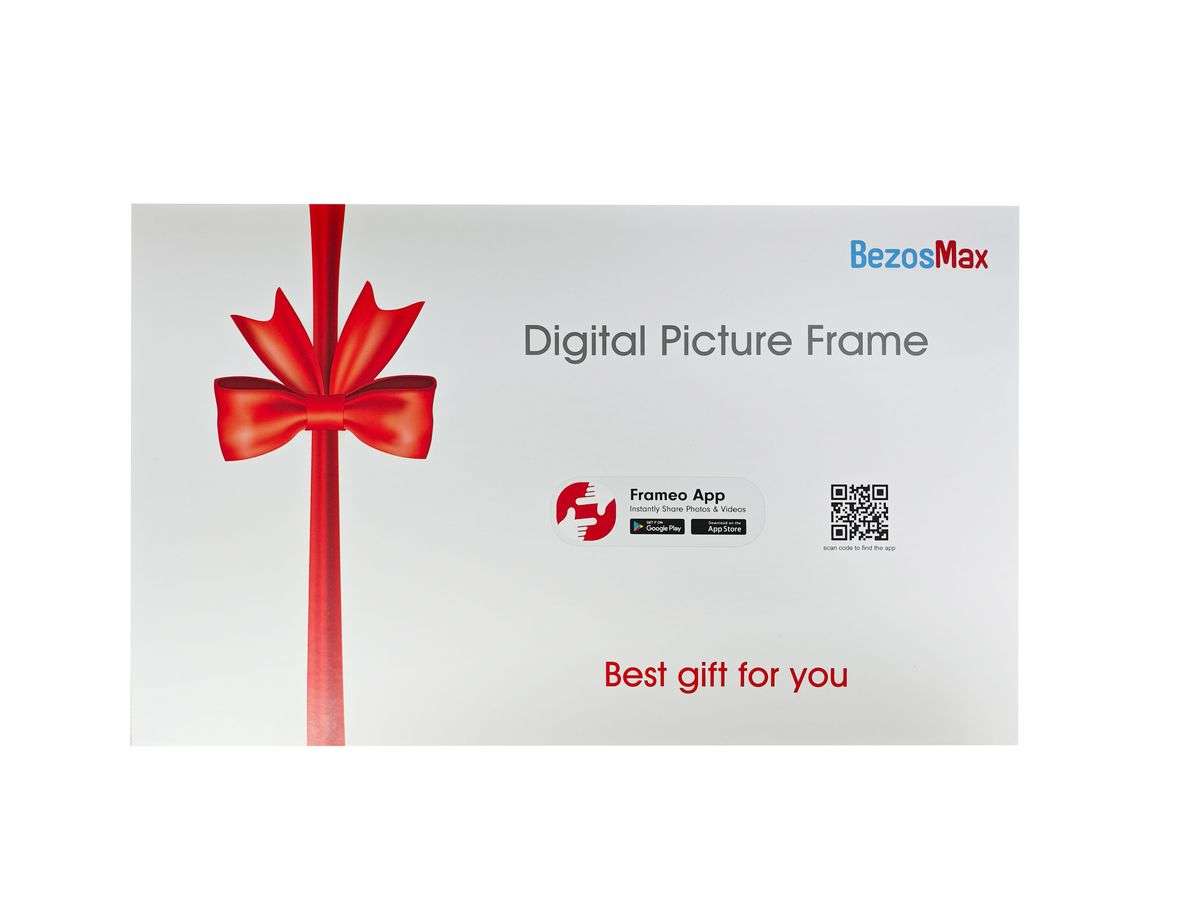 BezosMax 10.1 Inch WiFi Digital Frame 32GB 1280x800 TouchScreen Photo