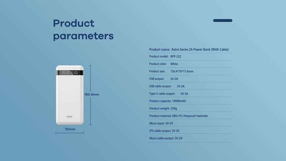 20000mah power bank fast charging - built in cables