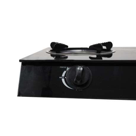 Two-Burner Auto-Ignition Tempered Glass Panel Gas Stove - Blue Petal (PLEASE READ DESCRIPTION)