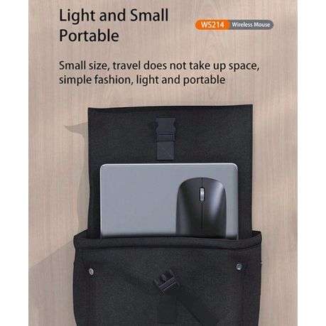 Lenovo Lecoo - WS214 - 2.4G Slim Portable 1200 DPI Wireless Mouse - Black