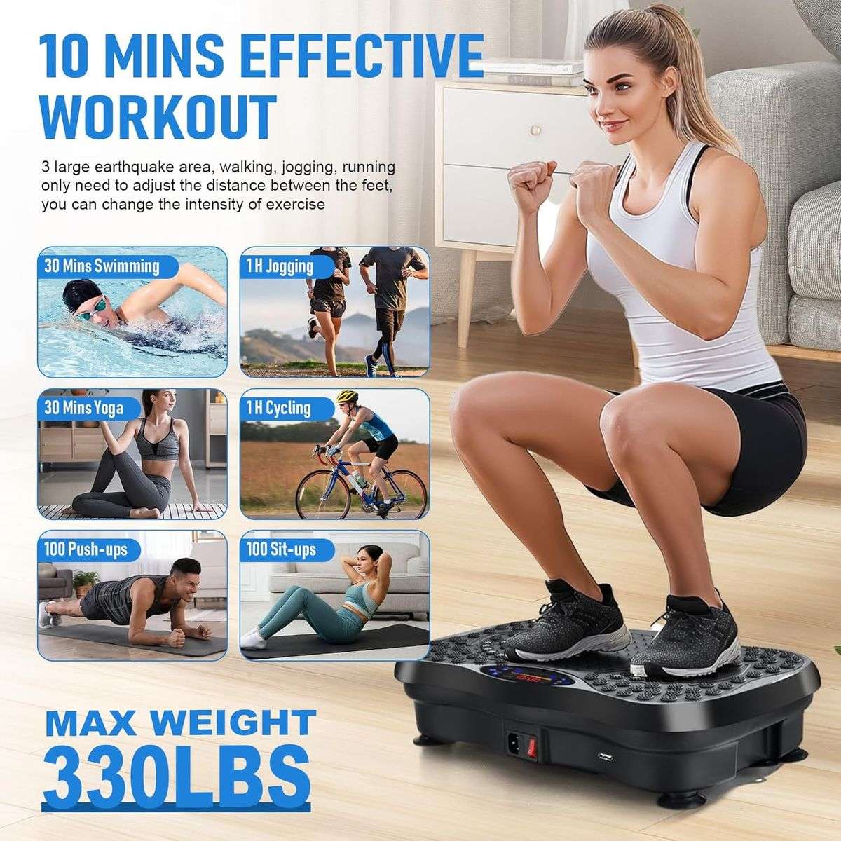 Whole Body Exercise 3D Slim Machine Vibration Plate Fitness Massager - Red