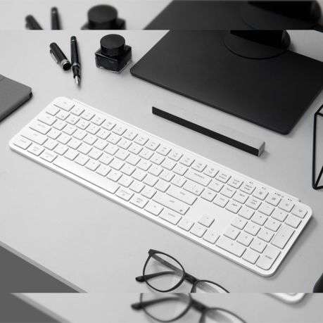 Keychron - B6 Pro Ultra-Slim 100% Wireless Keyboard - Ivory White - Keychron - B6 Pro Ultra-Slim ...