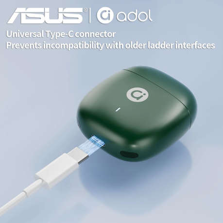 Asus - High Sound Quality Wireless Bluetooth Earbuds With Mic - Green