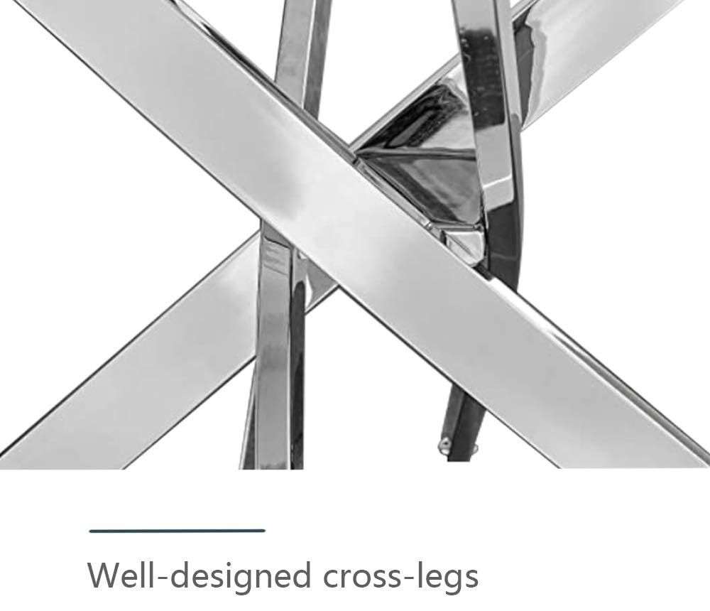 Modern Round Glass Dining Table- Transparent