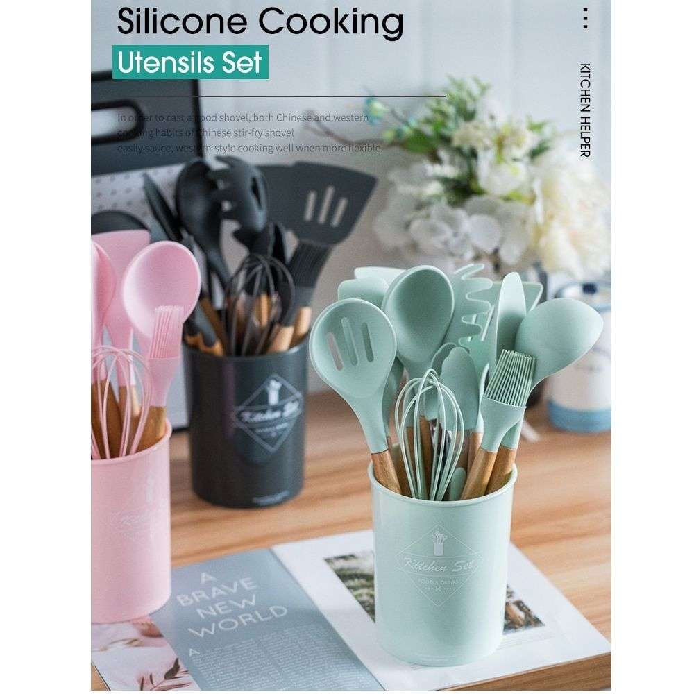 Cooking Utensil Set 11 Piece with Holder