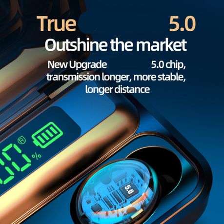 M10 Bluetooth 5.0 TWS Digital Display Wireless Bluetooth Earphone