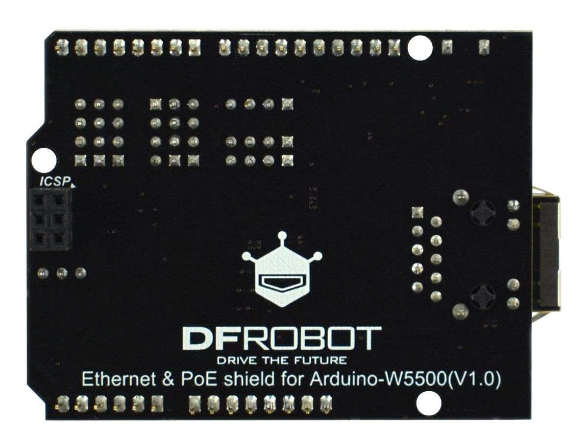 DFRobot (DFR0850) Ethernet And POE Shield, W5500, Arduino Ethernet Shield 2