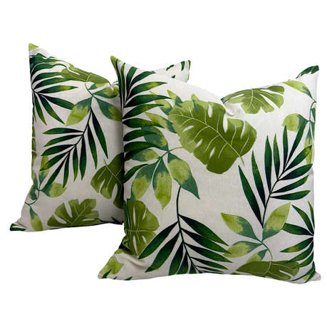 Textured Valley green cushions set of 2